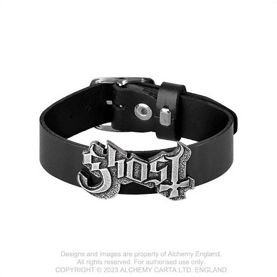 Ghost Logo Adjustable Leather Wrist Strap - Ghost - Fanituote - GHOST - 0664427054000 - torstai 31. elokuuta 2023