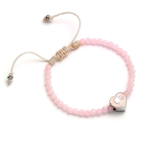 Barbie Pink Bead Friendship Bracelet With Heart Shaped Bead - Barbie - Merchandise - BARBIE - 5055583452000 - 11. desember 2023