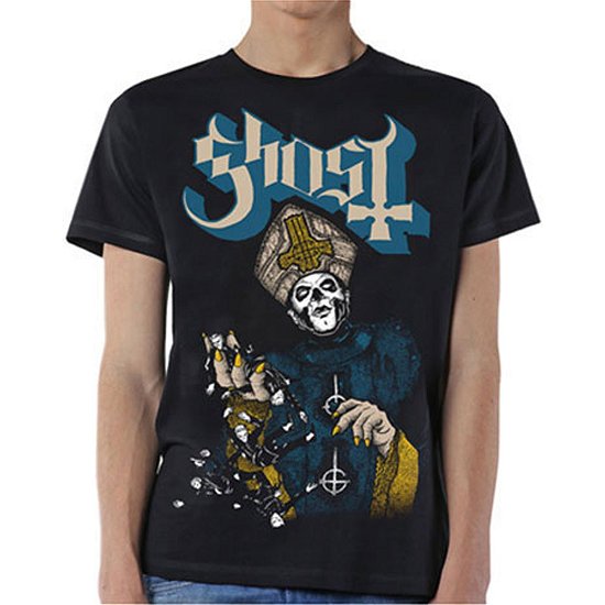 Ghost Unisex T-Shirt: Papa of the World - Ghost - Mercancía - Global - Apparel - 5056170604000 - 