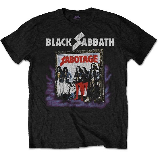 Black Sabbath Unisex T-Shirt: Sabotage Vintage - Black Sabbath - Produtos -  - 5056170633000 - 