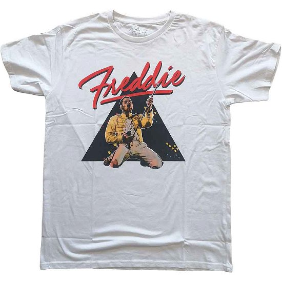 Freddie Mercury Unisex T-Shirt: Triangle - Freddie Mercury - Merchandise - MERCHANDISE - 5056170688000 - 13. januar 2020