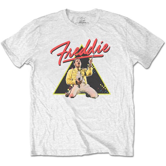 Cover for Freddie Mercury · Freddie Mercury Unisex T-Shirt: Triangle (T-shirt) [size XXL] [White - Unisex edition] (2020)