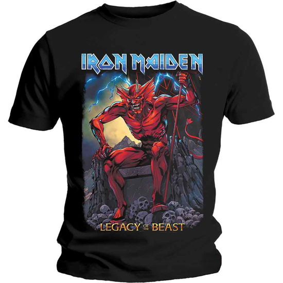 Iron Maiden Unisex T-Shirt: Legacy of the Beast 2 Devil - Iron Maiden - Merchandise - MERCHANDISE - 5056170691000 - 14. januar 2020