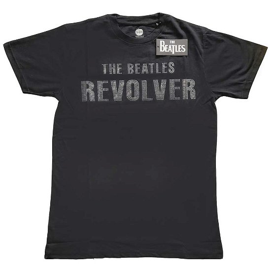 The Beatles Unisex T-Shirt: Revolver Crystals (Embellished) - The Beatles - Merchandise -  - 5056561022000 - 