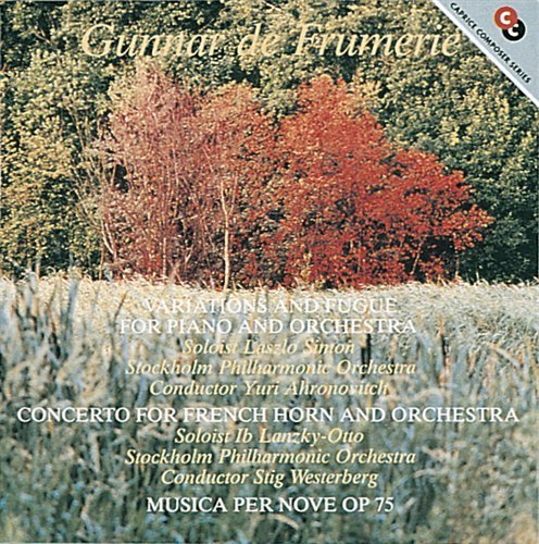 Variations And Fugue For - G. De Frumerie - Musique - CAPRICE - 7391782214000 - 29 novembre 2019