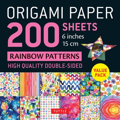 Cover for Origami Paper 200 Sheets Rainbow · Origami Paper 200 sheets Rainbow Patterns 6&quot; (15 cm) (Stationery) (2024)