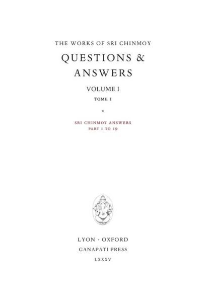 Cover for Sri Chinmoy · Sri Chinmoy Answers (Gebundenes Buch) (2015)