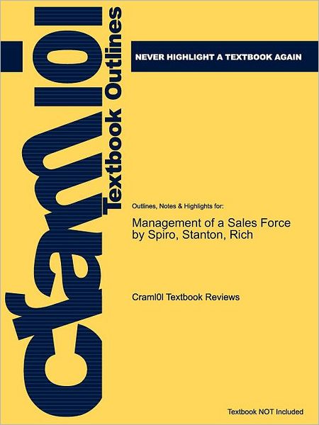 Cover for Stanton Rich Spiro · Studyguide for Management of a Sales Force by Spiro, Isbn 9780072398878 (Paperback Book) (2011)