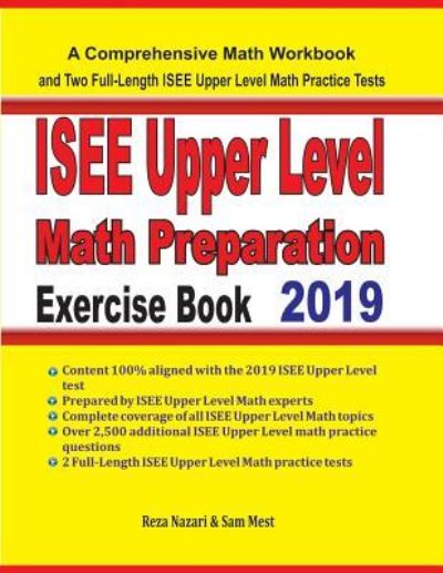 Cover for Reza Nazari · ISEE Upper Level Math Preparation Exercise Book (Paperback Book) (2019)