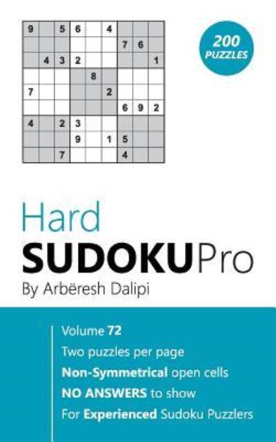 Cover for Arberesh Dalipi · Hard Sudoku Pro (Pocketbok) (2017)