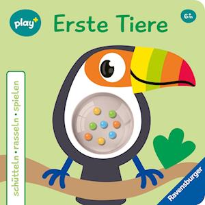 Cover for Maria Höck · Ravensburger Play+ schütteln, rasseln, spielen: Erste Tiere, Baby-Buch ab 6 Monate (Book) (2024)