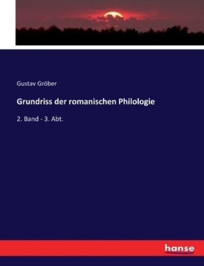 Cover for Gröber · Grundriss der romanischen Philol (Book) (2017)