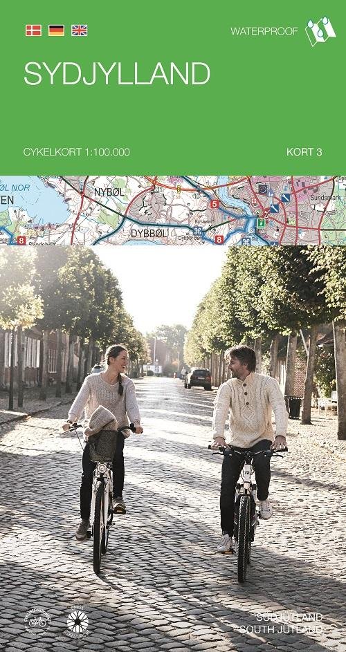 Cover for Cykelkortserie Danmark: Cykelkortserie Danmark 3: Sydjylland (Kort) [1. udgave] (2016)