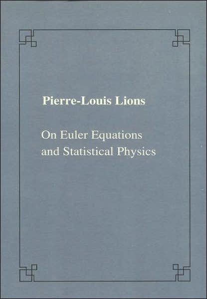 Cover for Lions · On Euler equation and statistical (Bok) (1999)