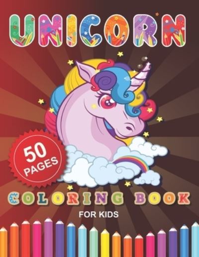 Cover for Barkoun Press · Unicorn Coloring Book for Kids (Paperback Book) (2020)