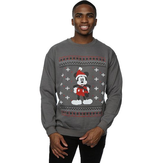 Disney Men's Sweatshirt: Mickey Mouse Scarf Christmas - Disney - Merchandise - Absolute Cult - 9950670100000 - 