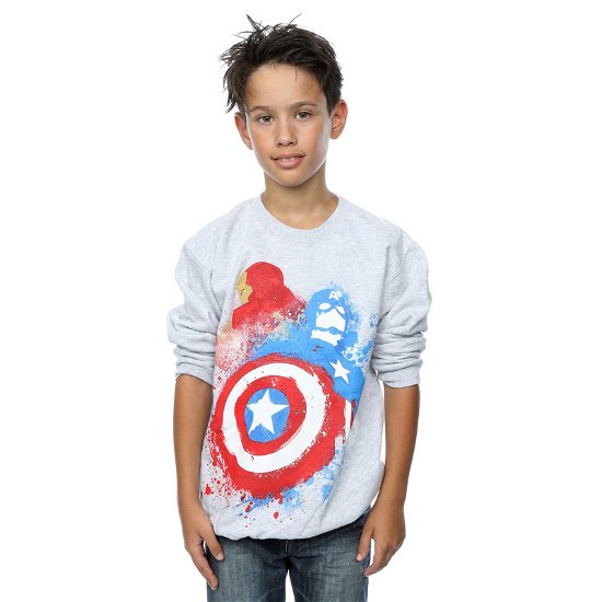 Marvel Comics Kids Boy's Fit Sweatshirt: Captain America Civil War (9 - 11 Years) - Marvel Comics - Merchandise - Absolute Cult - 9950670820000 - 