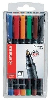 Stabilo Ohpen Universal 842/6 Permanent Fineliner Pen Pack Of 6 (MERCH)