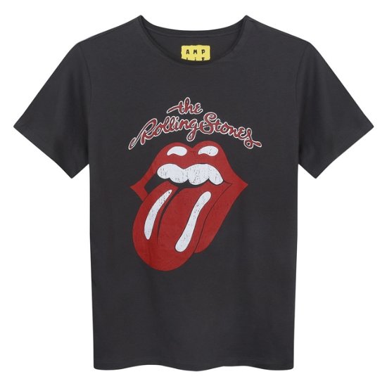 Cover for The Rolling Stones · Rolling Stones - Vintage Tongue Amplified Vintage Charcoal Kids T-Shirt 11/12 Years (Bekleidung) (2023)