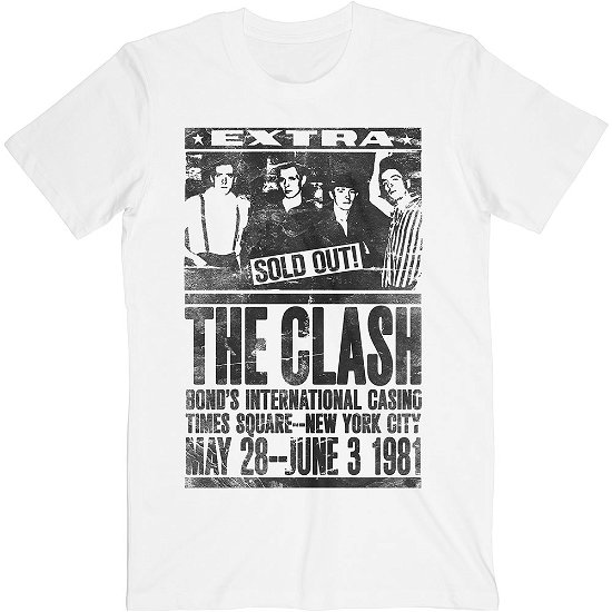 Cover for Clash - The · The Clash Unisex T-Shirt: Bond's 1981 (T-shirt) [size M] [White - Unisex edition]