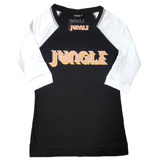 Cover for Jungle · Jungle Ladies Raglan T-Shirt: Colour Logo (Black &amp; White) (T-shirt) [size XXXL] [Black, White - Ladies edition] (2021)