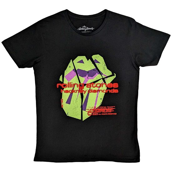 The Rolling Stones Unisex T-Shirt: Hackney Diamonds Neon Tongue - The Rolling Stones - Produtos -  - 5056737204001 - 