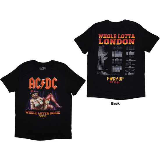 AC/DC · AC/DC Unisex T-Shirt: Whole Lotta London PWR-UP EU Tour '24 (Back Print & Ex-Tour) (T-shirt) [size L] (2024)