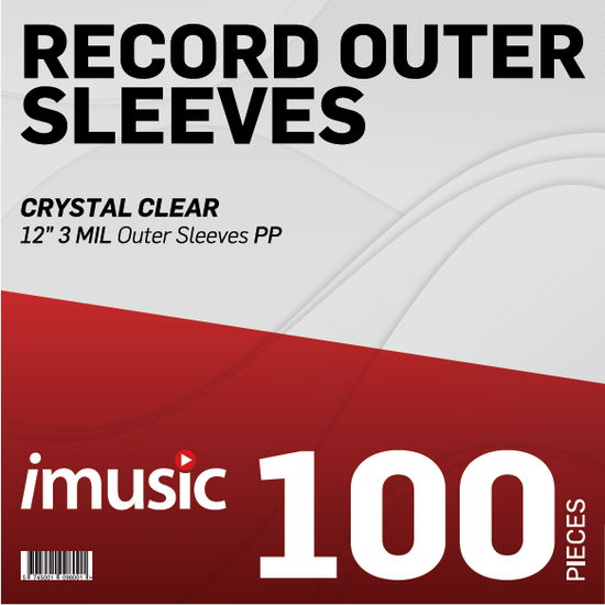 iMusic Sleeves · 100 x 12" PP Crystal Clear Outer Sleeves (80 Micron) (OUTER SLEEVES) (2024)