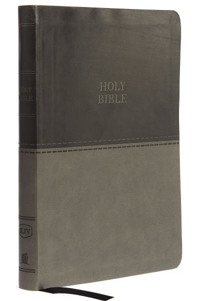 Cover for Zondervan · KJV, Value Thinline Bible, Large Print, Leathersoft, Gray, Red Letter, Comfort Print (Lederbuch) (2017)