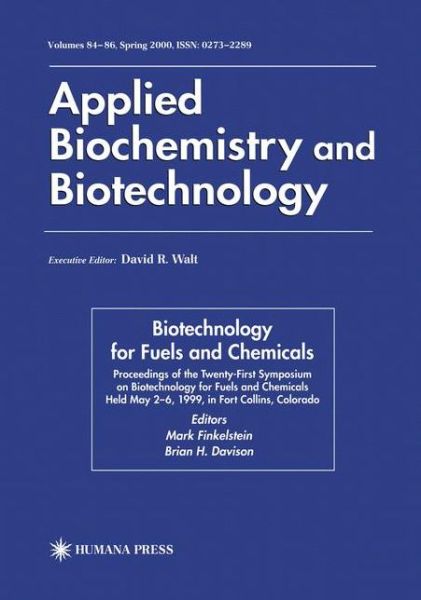 Cover for Mark Finkelstein · Twenty-First Symposium on Biotechnology for Fuels and Chemicals: Proceedings of the Twenty-First Symposium on Biotechnology for Fuels and Chemicals Held May 2-6, 1999, in Fort Collins, Colorado - ABAB Symposium (Paperback Book) [Softcover reprint of the original 1st ed. 2000 edition] (2000)