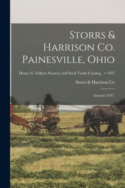 Cover for Storrs &amp; Harrison Co · Storrs &amp; Harrison Co. Painesville, Ohio (Taschenbuch) (2021)