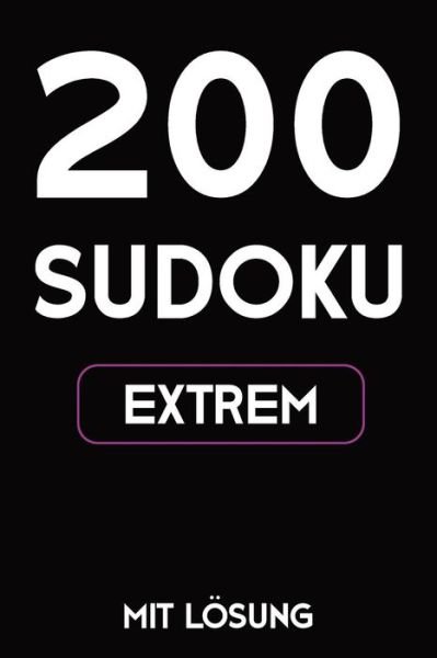 Cover for Tewebook Sudoku · 200 Sudoku extrem mit Loesung (Paperback Book) (2019)