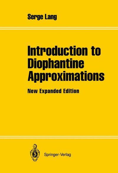 Cover for Serge Lang · Introduction to Diophantine Approximations: New Expanded Edition (Paperback Book) [2nd ed. 1995 edition] (2012)