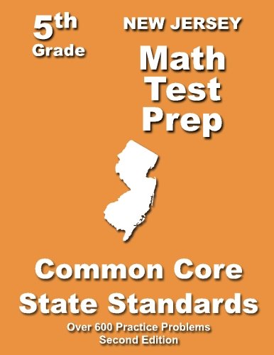 Cover for Teachers' Treasures · New Jersey 5th Grade Math Test Prep: Common Core Learning Standards (Paperback Book) (2013)