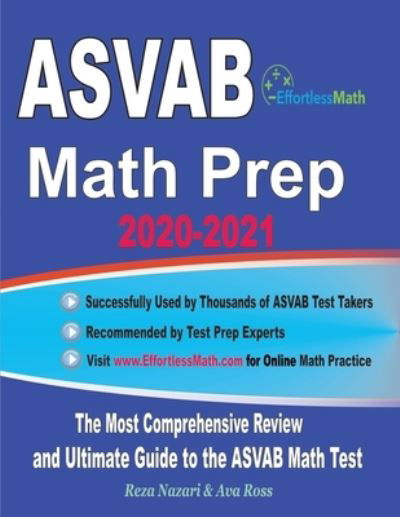 Cover for Ava Ross · ASVAB Math Prep 2020-2021 (Paperback Book) (2020)