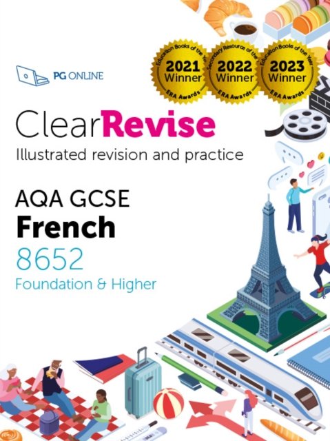 Cover for PG Online Ltd · ClearRevise AQA GCSE French 8652: Foundation and Higher (Paperback Bog) (2024)