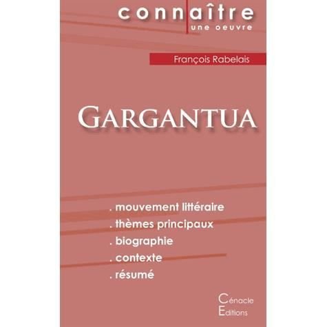 Cover for François Rabelais · Fiche de lecture Gargantua de Francois Rabelais (analyse litteraire de reference et resume complet) (Paperback Book) (2022)