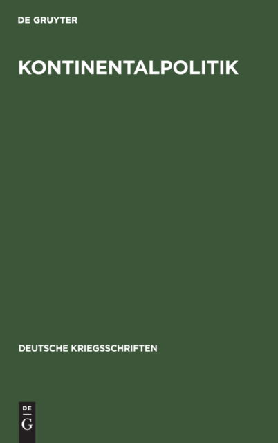 Cover for Kontinentalpolitik (Book) (1915)