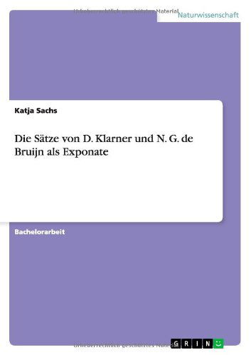 Cover for Sachs · Die Sätze von D. Klarner und N. G (Book) [German edition] (2013)