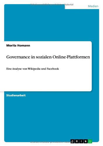 Cover for Homann · Governance in sozialen Online-Pl (Book) [German edition] (2013)