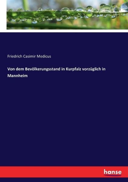 Cover for Medicus · Von dem Bevölkerungsstand in Ku (Bok) (2016)