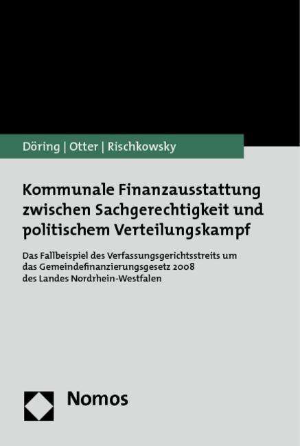 Cover for Döring · Kommunale Finanzausstattung zwis (Book) (2012)