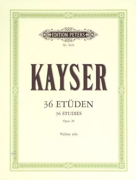 Cover for Kayser · 36 Etuden op. 20 fur Violine (Sheet music) (2015)