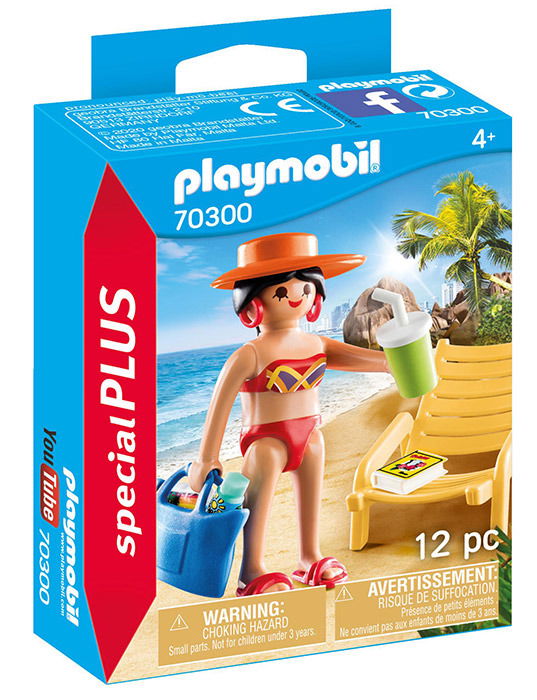 Cover for Playmobil Special Plus · Vakantieganger met strandstoel Playmobil (70300) (Toys)