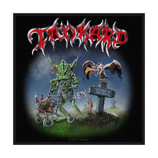 Tankard Standard Woven Patch: One Foot in the Grave - Tankard - Mercancía - PHD - 5055339778002 - 19 de agosto de 2019