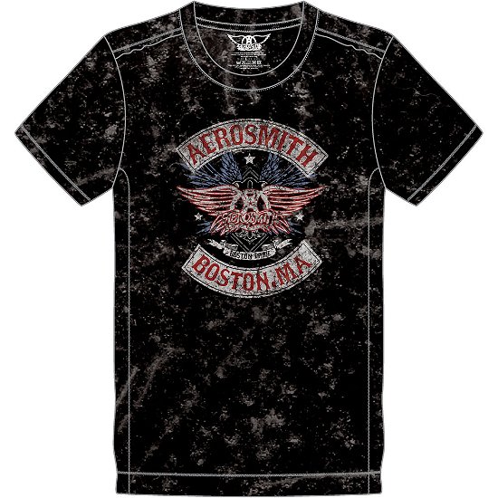 Aerosmith Unisex T-Shirt: Boston Pride (Wash Collection) - Aerosmith - Produtos -  - 5056368643002 - 