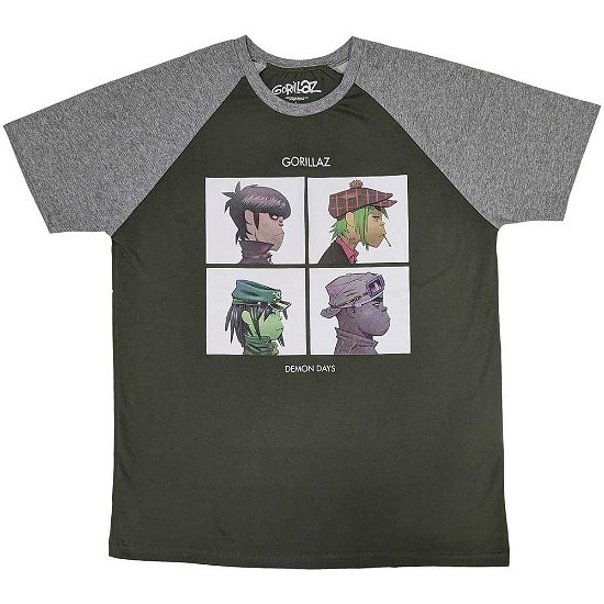 Gorillaz Unisex Raglan T-Shirt: Demon Days - Gorillaz - Fanituote -  - 5056737210002 - 