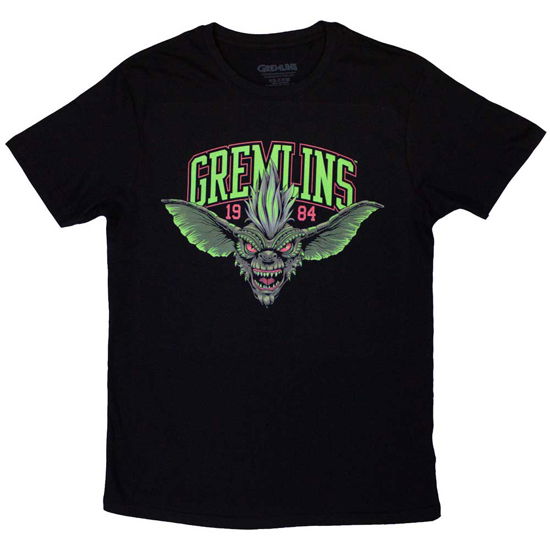 Gremlins Unisex T-Shirt: Stripe 1984 Green Logo - Gremlins - Marchandise -  - 5056737249002 - 