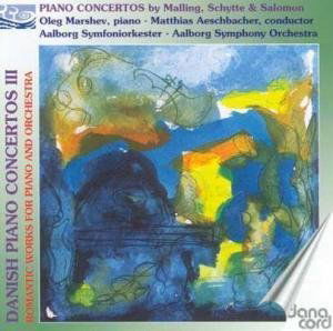 Cover for Malling / Schytte / Marshev / Aeschbacher · Danish Piano Concertos 3 (CD) (2005)