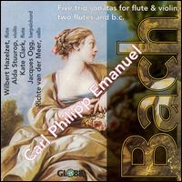 5 Trio Sonatas for Flute & Violin - Bach,c.p.e. / Hazelzet - Musiikki - GLOBE - 8711525511002 - tiistai 26. maaliskuuta 1996